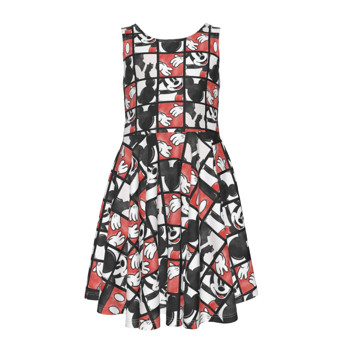 Mouse Block Party - Kid's Sleeveless Skater Dress