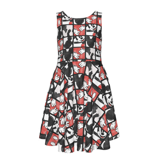 Mouse Block Party - Kid's Sleeveless Skater Dress