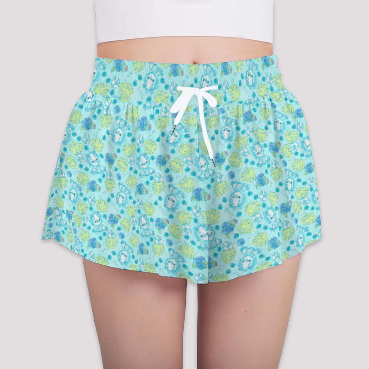 Fruitimals - Blueberry Dinosaurs - Girls’ Flowy Pocket Shorts