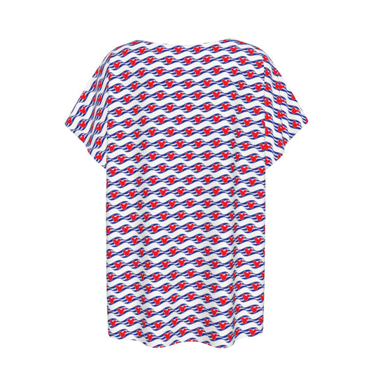Nautical Cruise Logo Print - Women’s Relaxed Fit Scoop Tee