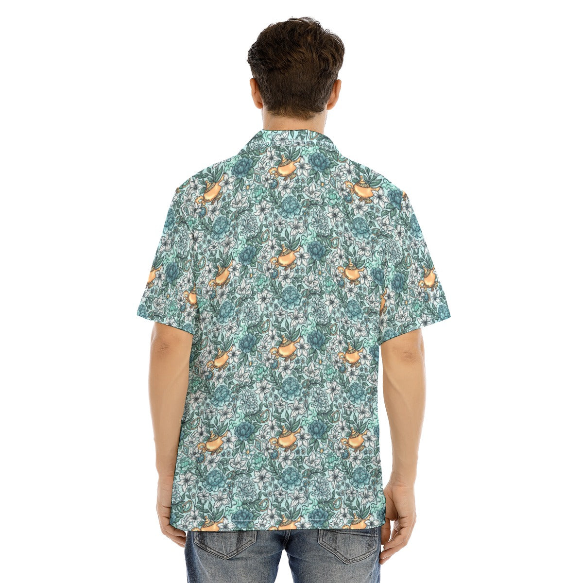 Fairytale Florals - Arabian Princess - Men's Hawaiian Button Up Shirt