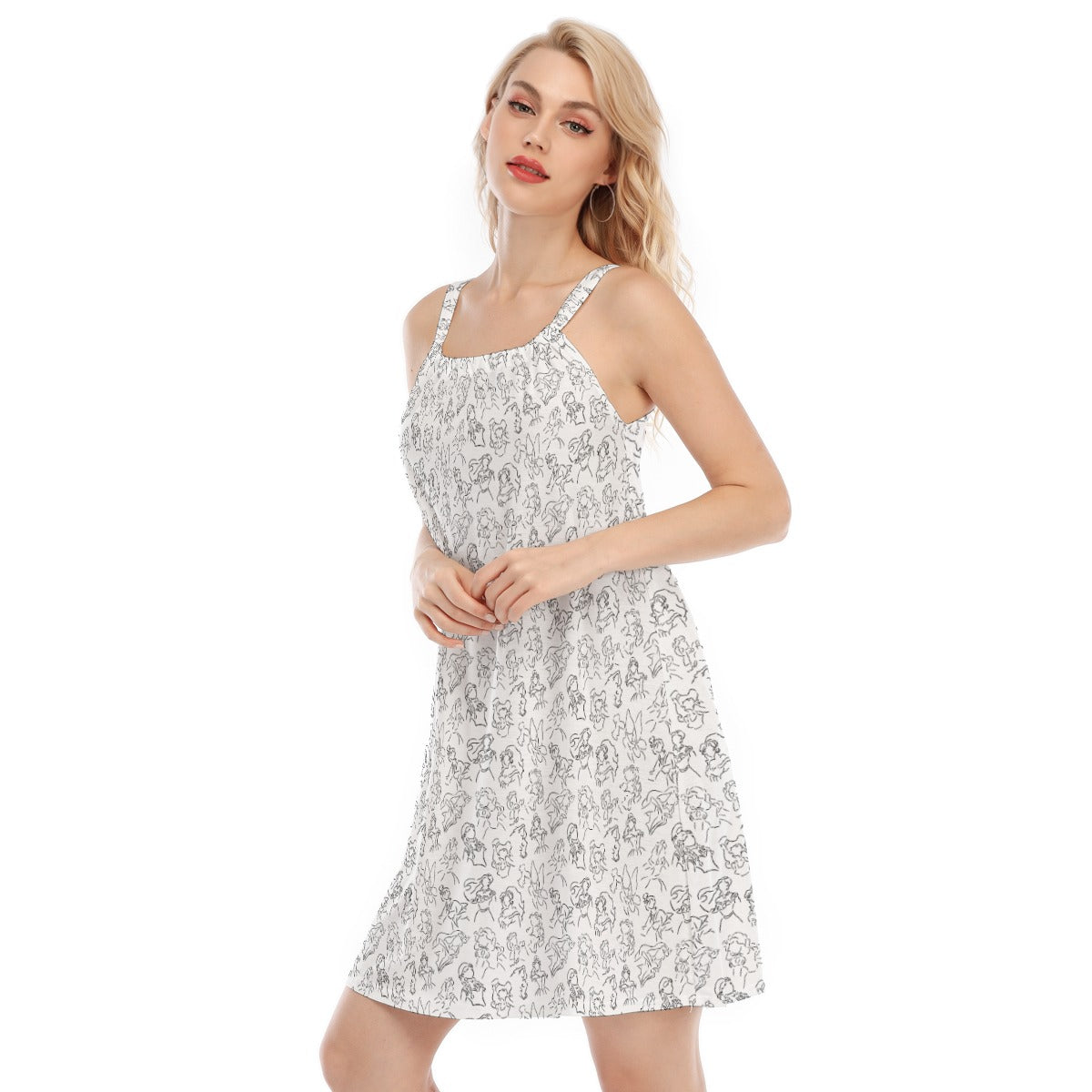 Monochrome Royal Silhouettes - Women’s Adjustable Sundress
