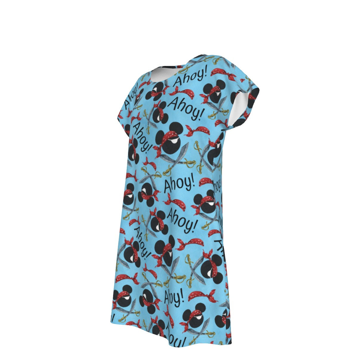 Pirate Mouse Ahoy! - Women's T-Shirt Dress