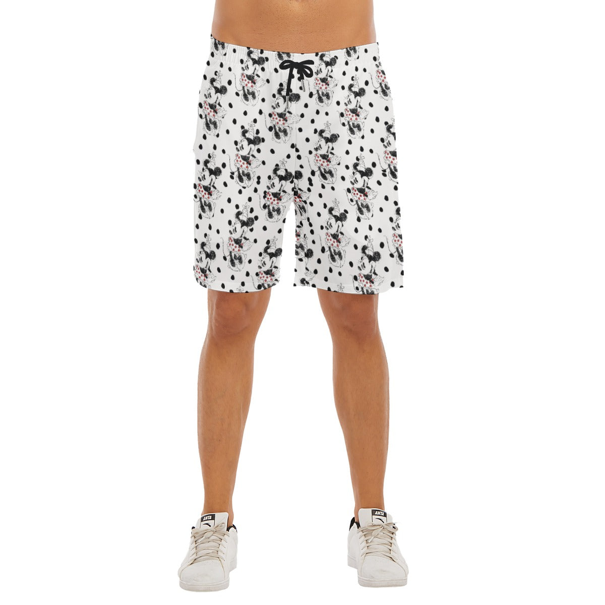 Sketch of Polka Dot Mouse - Men’s Pocket Beach Shorts