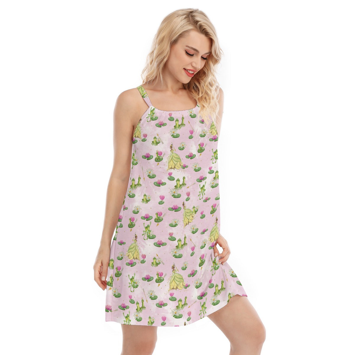 Watercolor Bayou Princess & Frog - Women’s Adjustable Sundress