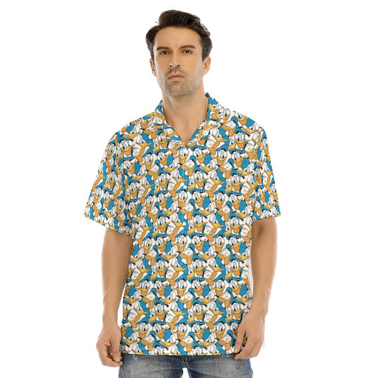 Many Faces of Feisty Duck - Men's Hawaiian Button Up Shirt