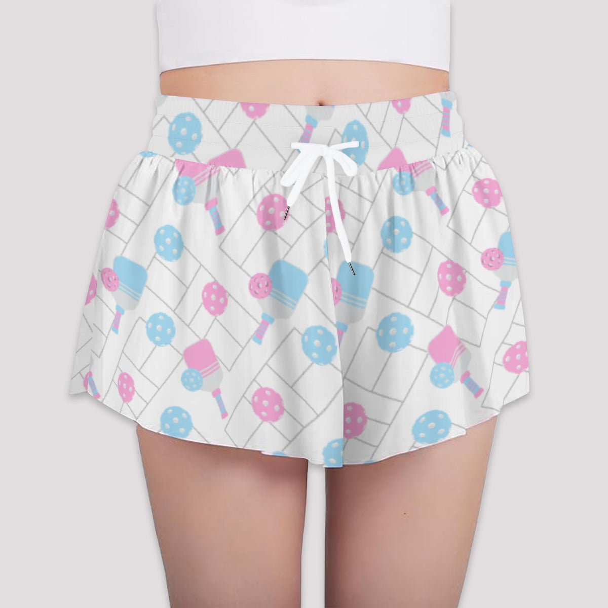 Pickleball Court Spin - Girls’ Flowy Pocket Shorts
