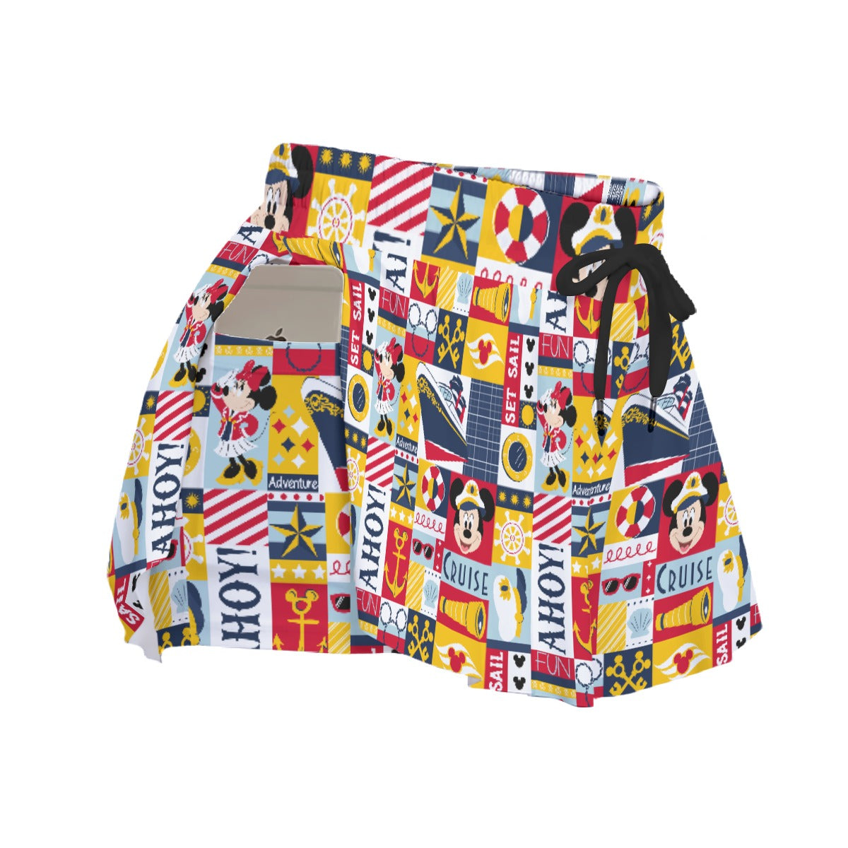 Nautical Cruise Patchwork - Women's Flowy Pocket Shorts