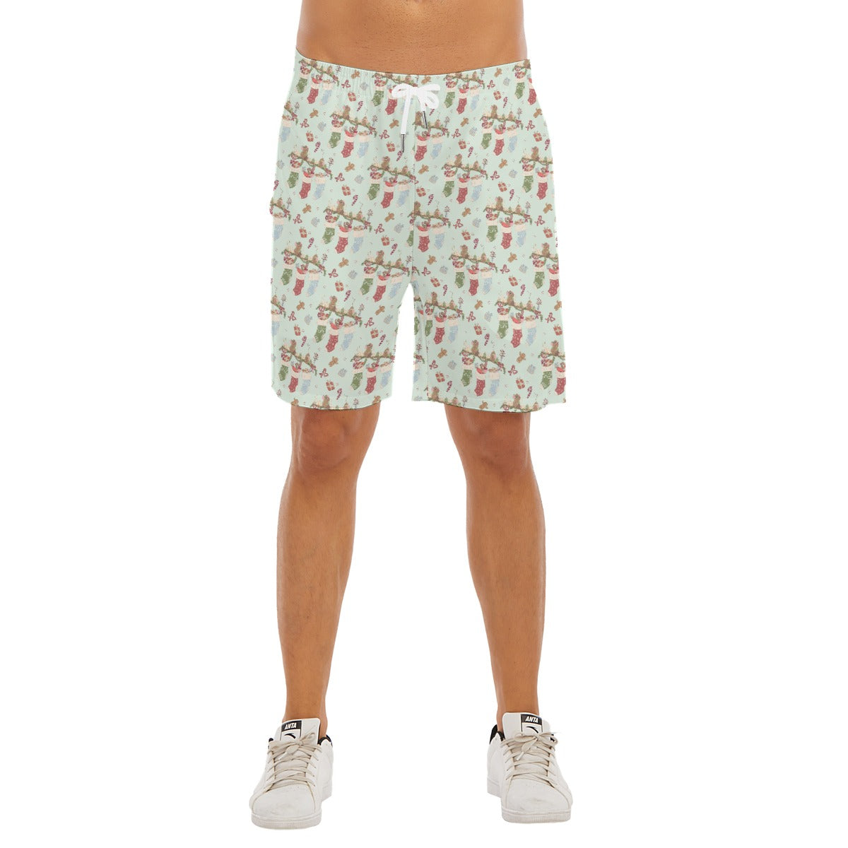 Fairytale Christmas Stocking Stowaways - Men’s Pocket Beach Shorts