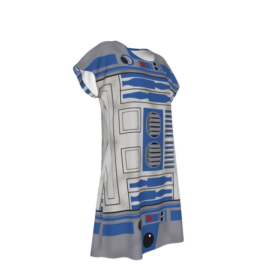 Little Blue Droid - Women's T-Shirt Dress