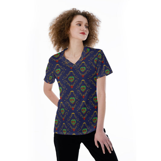 Poison Apple - Women's Short Sleeve V-Neck T-Shirt