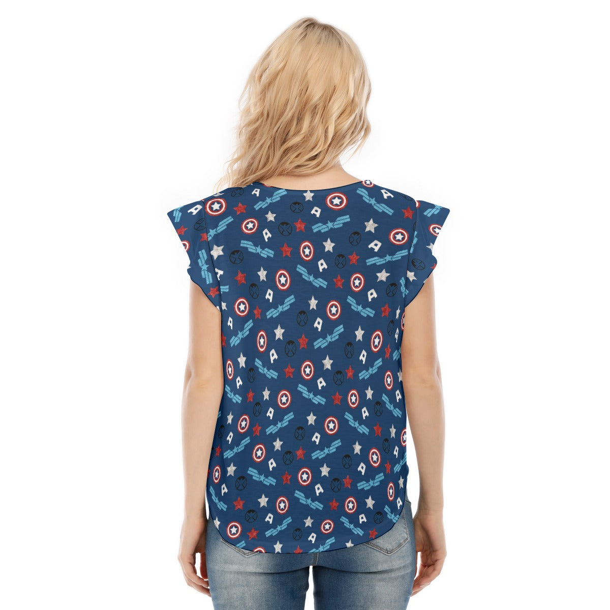 American Superhero - Women’s Flutter Sleeve Top