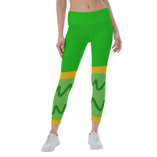 Candy Racer Leggings: Minty Zaki - Women's Yoga Leggings