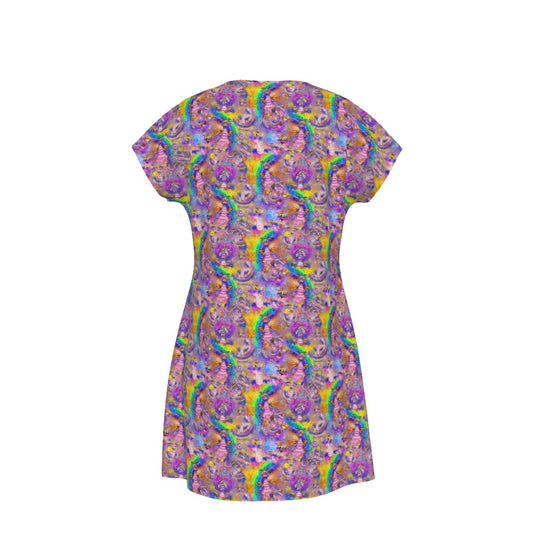 Figment Watercolor Rainbow - Women's T-Shirt Dress