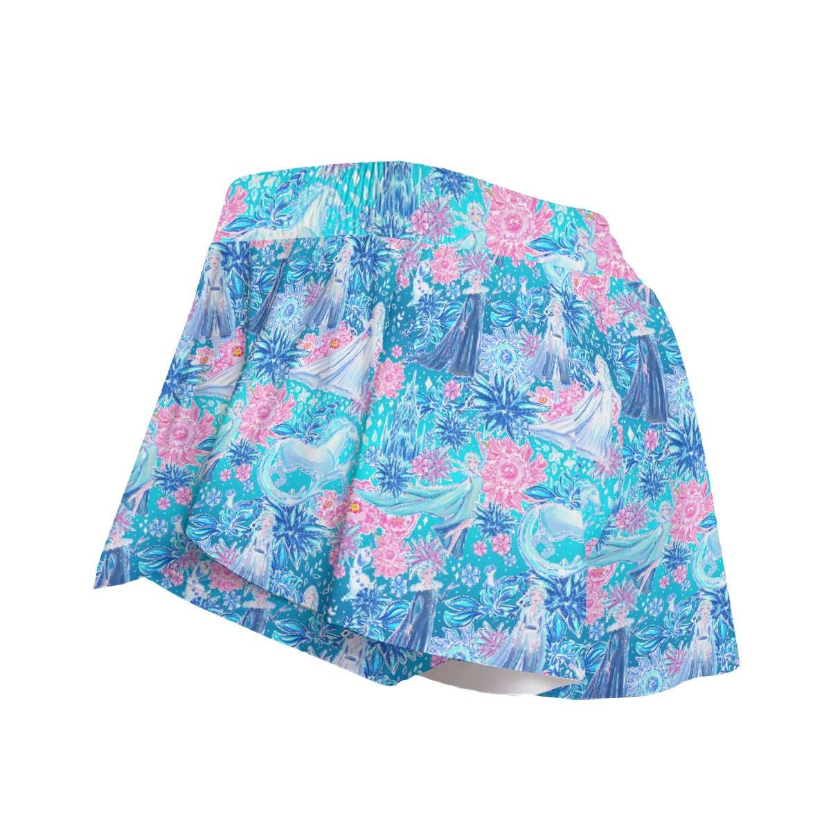 Ice Queen Frosted Florals - Women's Flowy Pocket Shorts