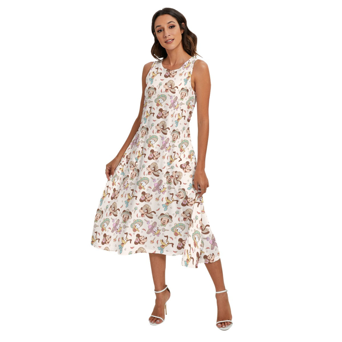 Fiesta Sombrero Pals - Women’s Diagonal Pocket Midi Dress