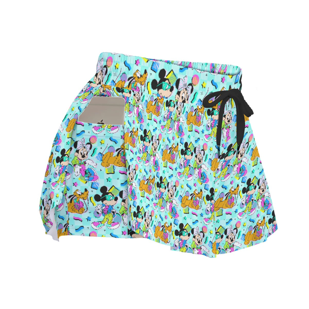 80s Pop Party Pals - Women's Flowy Pocket Shorts