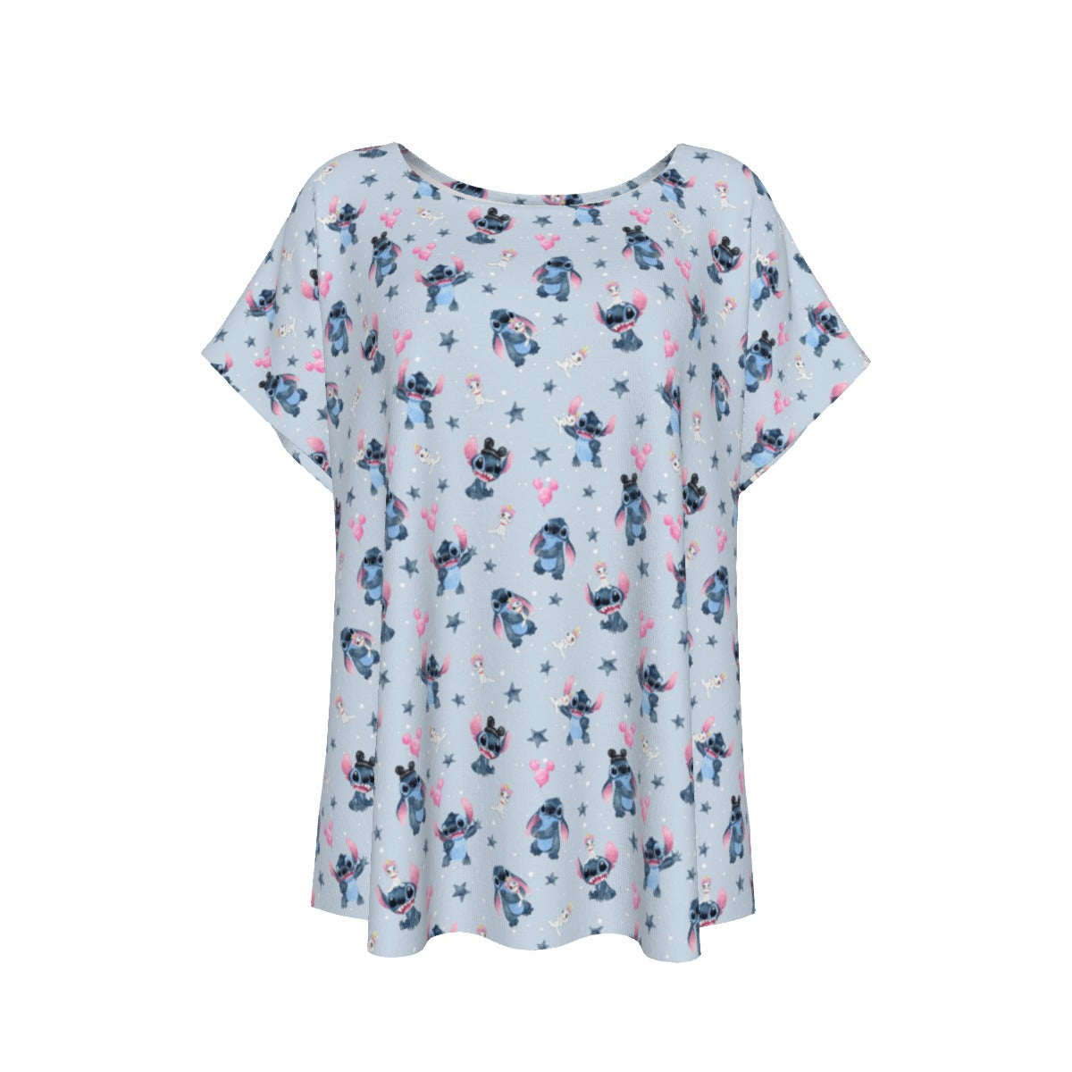 Happy Blue Alien - Women’s Relaxed Fit Scoop Tee