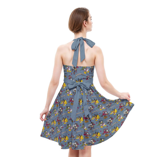 Cruise Pirate Night - Women's Halter Vintage Pocket Dress
