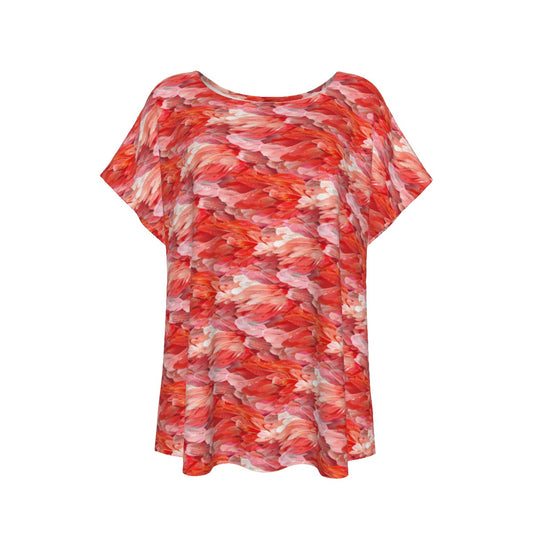 Animal Print - Flamingo - Women’s Relaxed Fit Scoop Tee