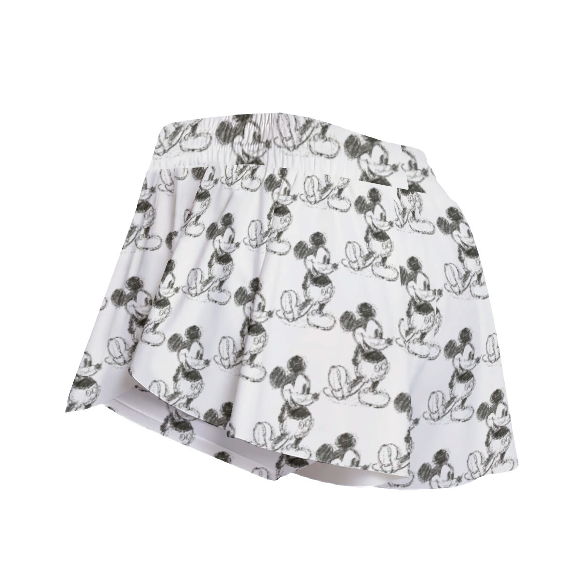 Sketch of Classic Mouse - Women's Flowy Pocket Shorts