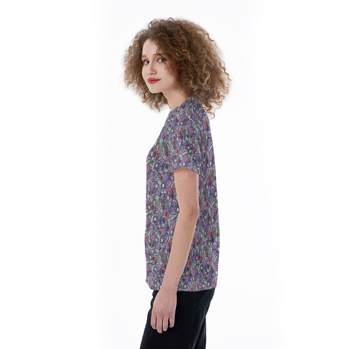 Butterfly Planchettes - Women's Short Sleeve V-Neck T-Shirt