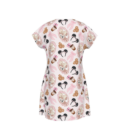 Bow Bear Sweet Day - Women's T-Shirt Dress