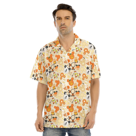 Halloween Snack Treats - Men's Hawaiian Button Up Shirt
