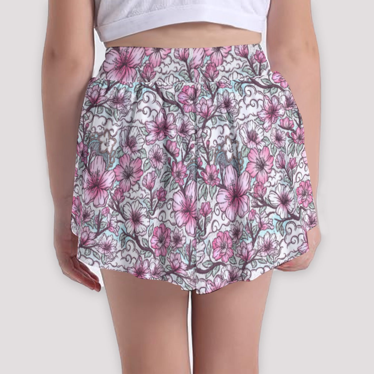 Fairytale Florals – Blossoms of Honor - Girls’ Flowy Pocket Shorts