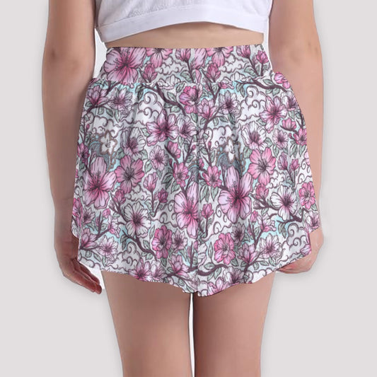 Fairytale Florals – Blossoms of Honor - Girls’ Flowy Pocket Shorts