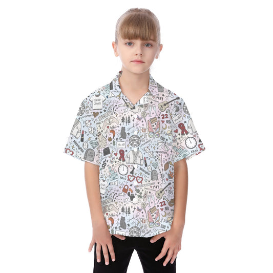 Every Era Collage - Kid's Hawaiian Button Up Shirt