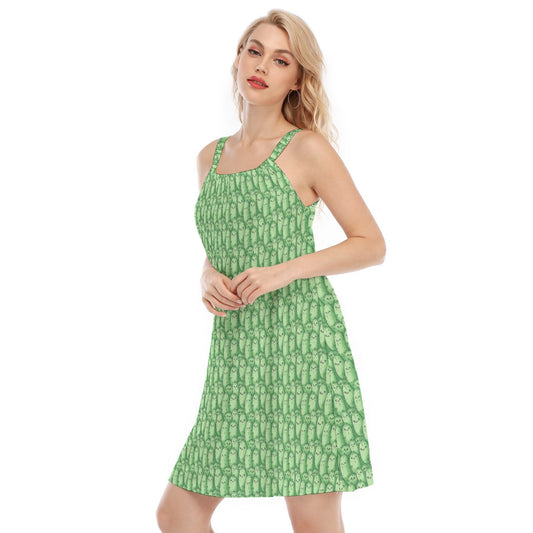 Kawaii Pickle Party - Women’s Adjustable Sundress