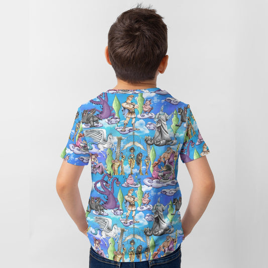 Mythic Hero Chaos Clouds - Kid’s Short Sleeve T-Shirt