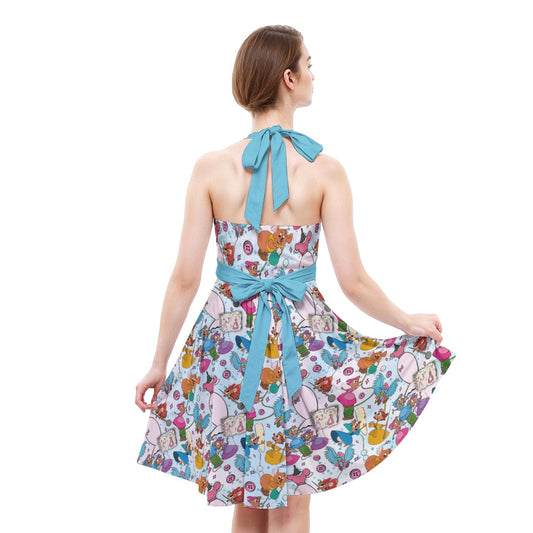 Tiny Tailors & Sewing Friendsends - Women's Halter Vintage Pocket Dress