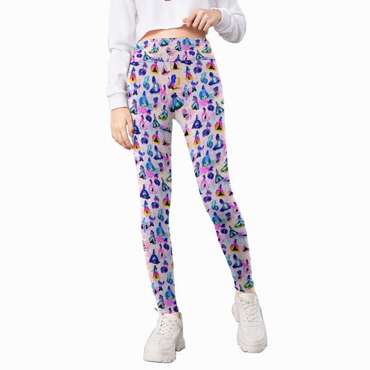 Princess And Classic Animation Silhouettes - Kid's Leggings