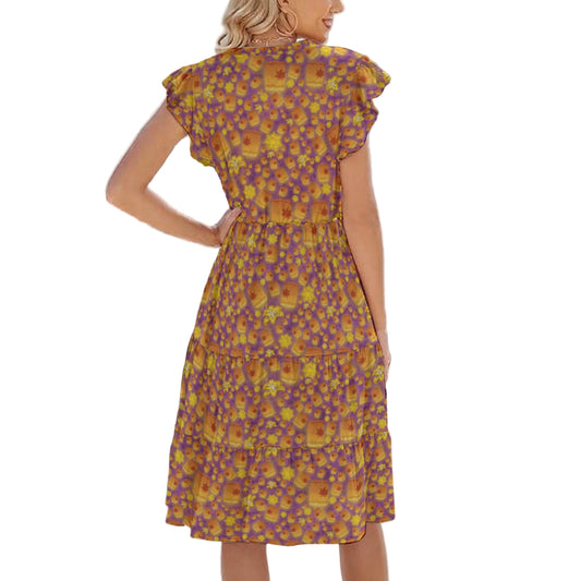 Lantern Glow Festival - Women's Tiered Pocket Midi Dress