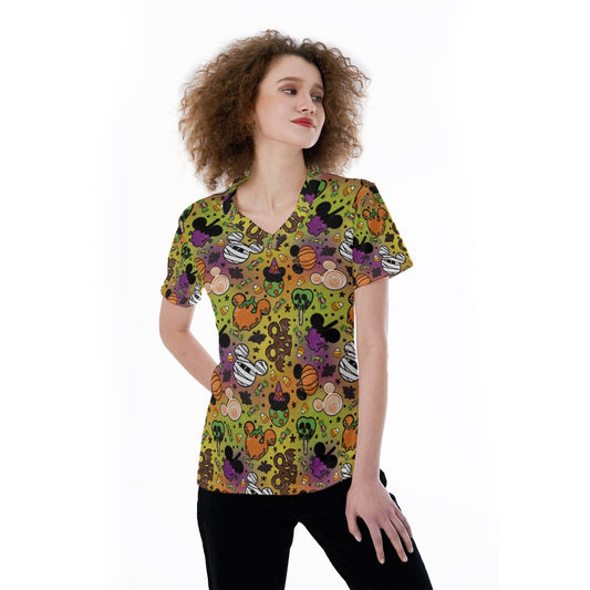 Monster Snacks Treats - Women's Short Sleeve V-Neck T-Shirt