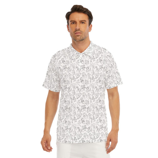 Monochrome Royal Silhouettes - Men's Polo Shirt
