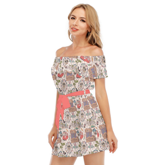 Original DCA - Women's Off-shoulder Ruffle Dress