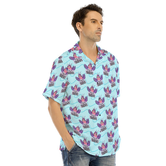 Shiny Deep-Sea Villain - Men's Hawaiian Button Up Shirt