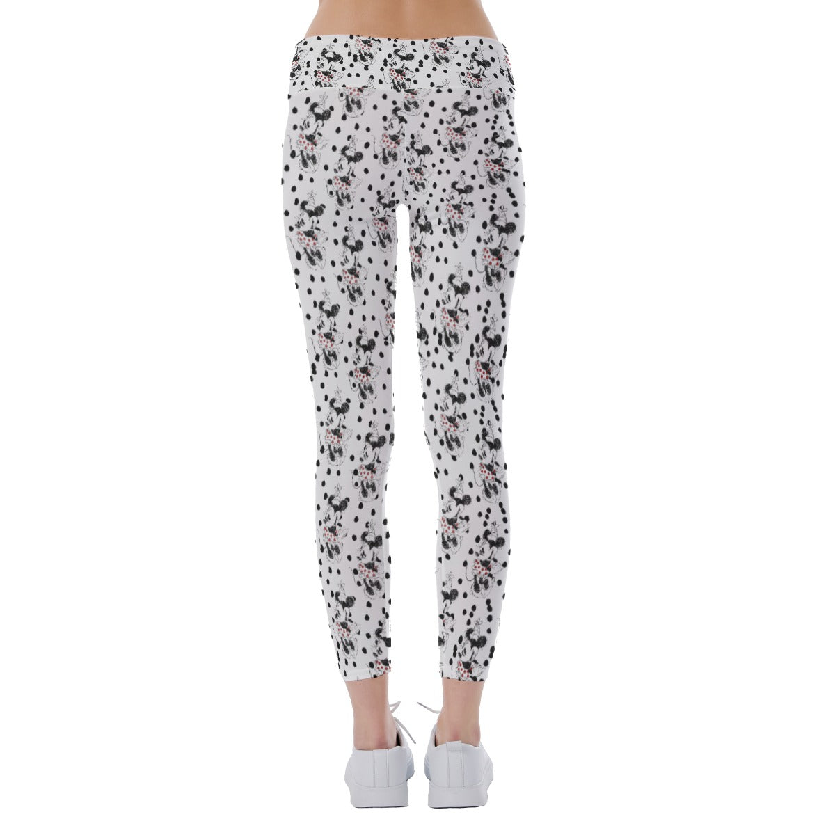 Sketch of Polka Dot Mouse - Women's Yoga Leggings