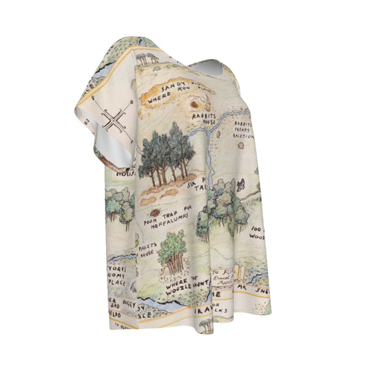 Hundred Acre Map - Women’s Relaxed Fit Scoop Tee