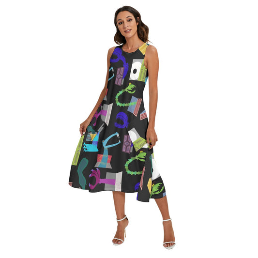 Monsters in Closets - Women’s Diagonal Pocket Midi Dress