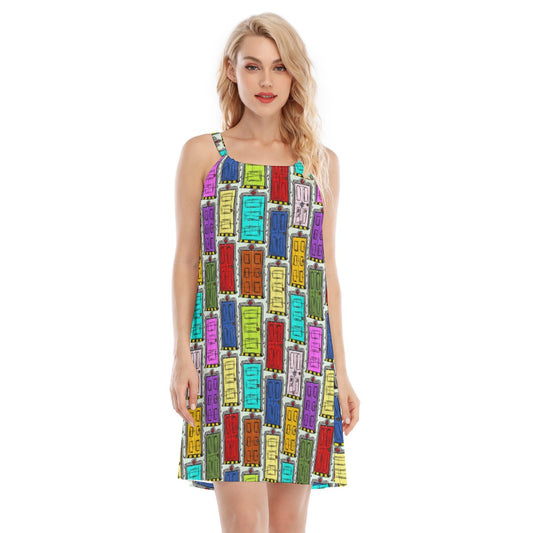Sketchy Scare Doors - Women’s Adjustable Sundress