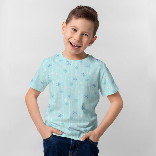 Ice Queen Snowflake Pattern - Kid’s Short Sleeve T-Shirt