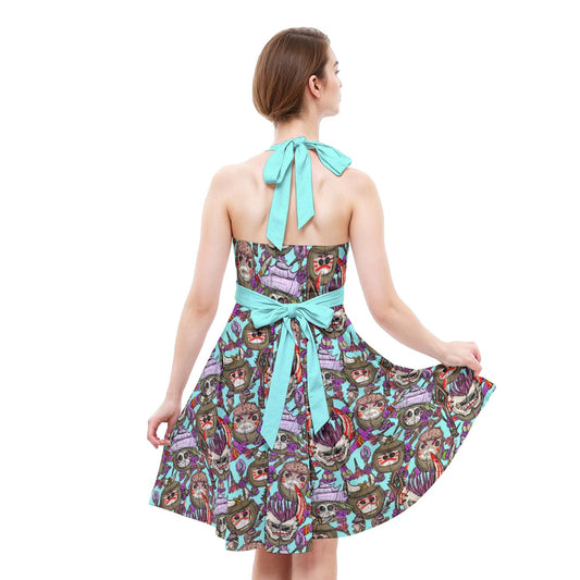 Island Coconut Pirates - Women's Halter Vintage Pocket Dress