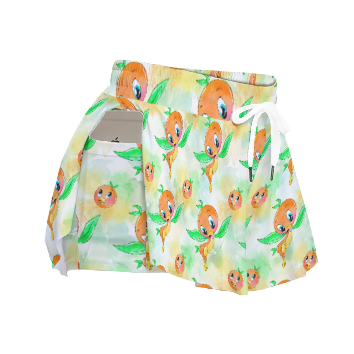 Sunny Citrus Thoughts - Women's Flowy Pocket Shorts