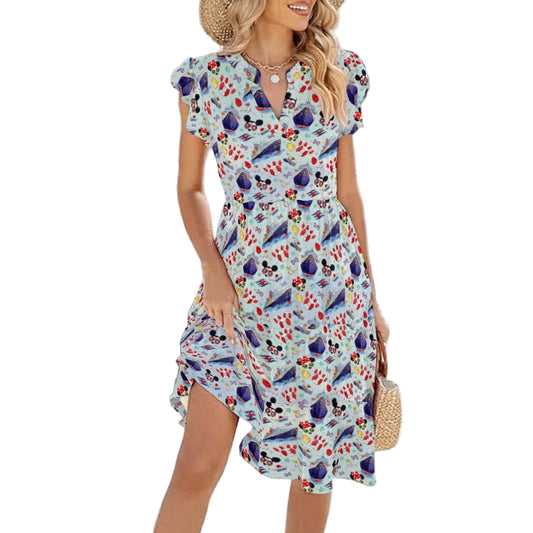 DCL Cruise Style Adventure - Women's Tiered Pocket Midi Dress