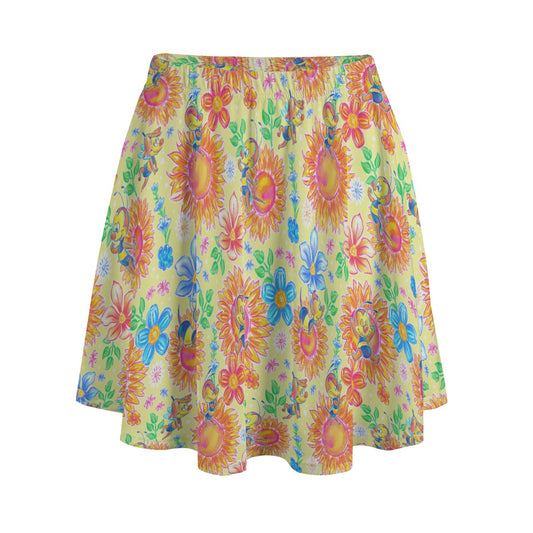 Buzzing Garden Buddy - Women's Pocket Skater Skirt