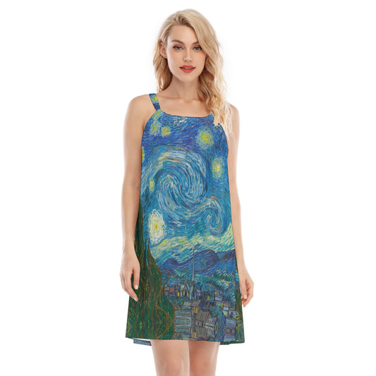 Van Gogh Starry Night - Women’s Adjustable Sundress